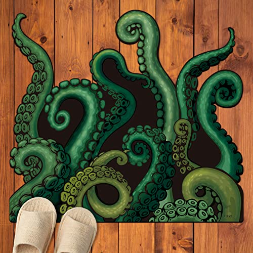 CZYY Cthulhu Tentacles Bath Mat Microfiber Water Absorbent Octopus Rug Anti-Slip Backing 27.5