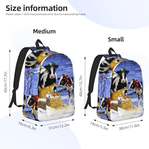 Sac à dos d'infirmière PC portable EdWal motif vache Noël neige - 4