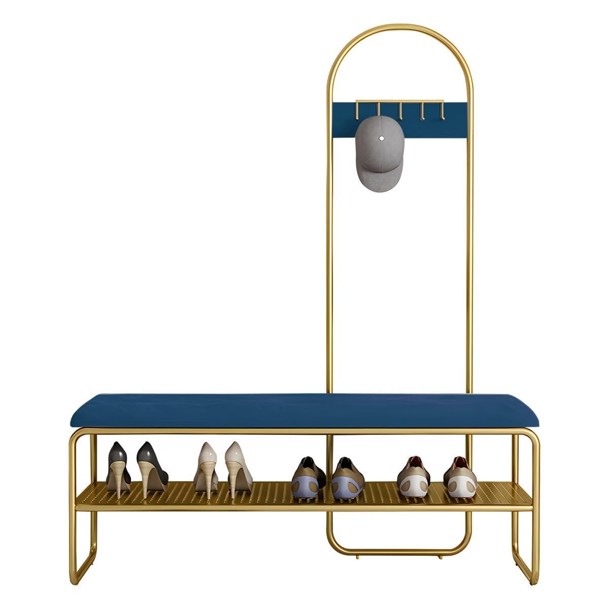 Banc porte-manteau d'entrée pour ranger les manteaux et chaussures sans encombrer le passage