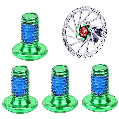 Toddmomy Mountain Bike Brake Screw Set Titanium Steel M5*10mm Disc Brake Pad Bolts for E-Bikes Hybrid