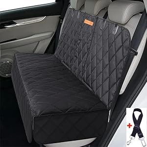 GoBuyer Dog Car Seat Cover Protector Liner for Car Boot and Back/Rear Seat Accessories – Universal & Non-slip and Velcro…