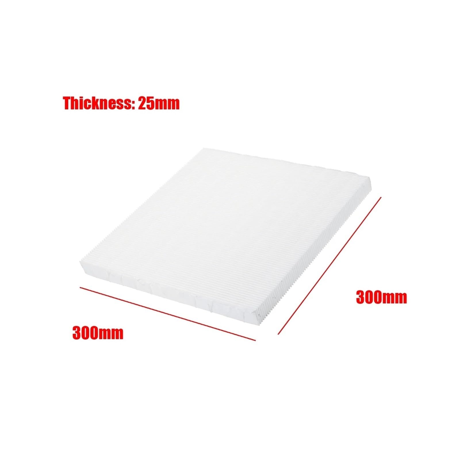 Xuanqingyi Store 300X300 X25mm Filtro DIY Filtro HEPA Anti formaldehído PM2.5 Haze Ventilador doméstico Aire Acondicionado Piezas purificadoras de Aire(5pcs)
