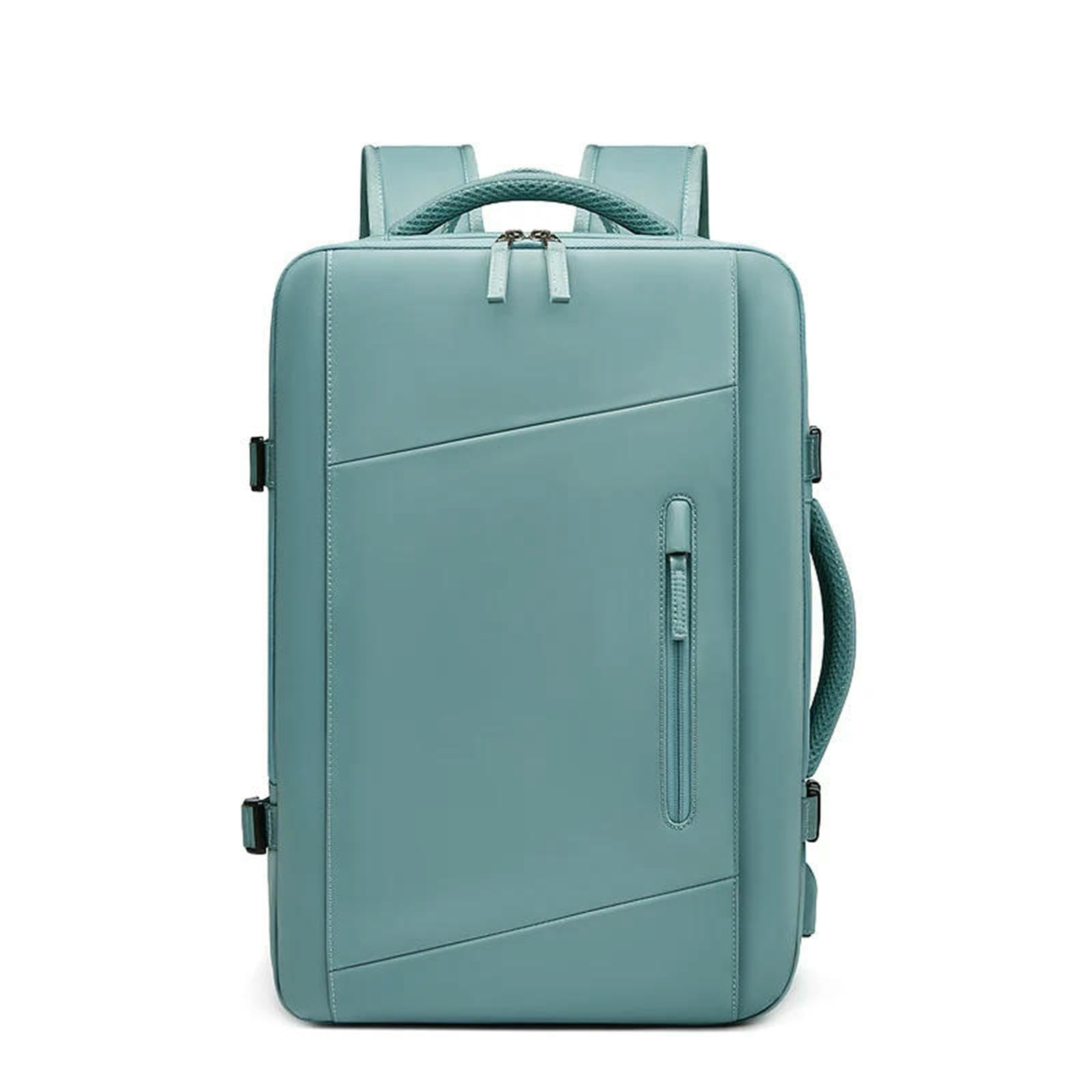 Schulrucksack Reiserucksack Für Herren, Erweiterbar, 39 L, Für Wandern, Business, Laptop-Rucksack, Damen, Aufladen, 17 Zoll, Wasserdicht, Schulrucksack-8875-3 Grün