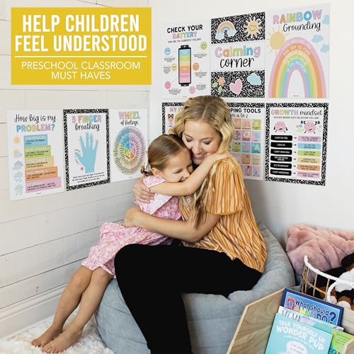 Hadley Designs 9 Calming Corner Posters For Classroom Must Haves For Teachers - 11x14 Calm Down Corner Supplies, Feelings Chart For Kids Ages 4-8, Feelings Wheel Poster, Pastel Classroom Decor - Image 4