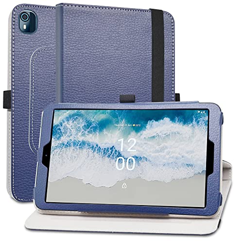 MAMA MOUTH Compatible with Nokia T10 Rotation Case,360 Degree Rotating With Cute Pattern Sleeve Cover for 8" Nokia T10,Blue