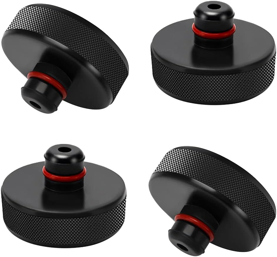 YIXISI 4 Pack Car Jack Lift Pad Adapter Tool, Rubber Jack Pads, Frame Compatible with Tesla Model 3 Model Y Model S Model X, Protecting Battery & Chassis, Safely Raising Vehicle