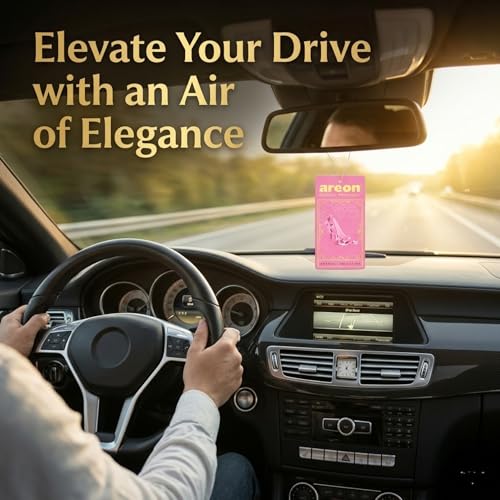 Image of AREON Luxury Prima Bella SS07 Car Hanging Air Freshener - Luxury Hanging Car Freshener, Premium Vehicle Fragrance, Long Lasting Interior Air Freshener for Cars - (Pack of 3)