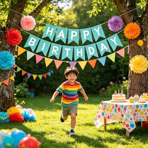 Image of Happy Birthday Banner Birthday Party Supplies (Blue 2)