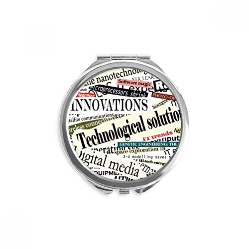 Miroir de poche portable main rond maquillage 2,6 x 2,4 x 0,3 pouces