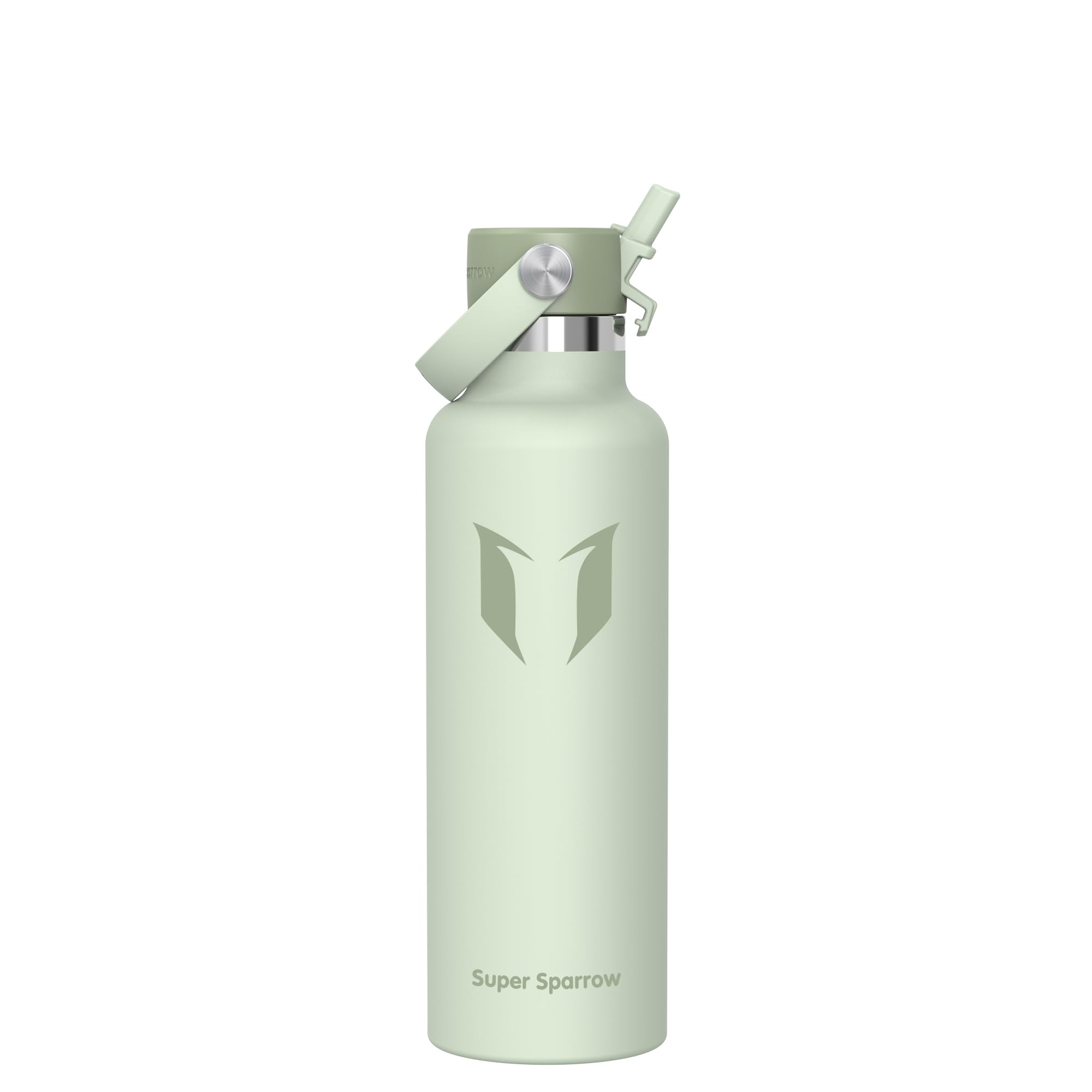Super Sparrow Insulated Water Bottle - 17 Oz 25 Oz 34 Oz - Standard Mouth FlipFlow Flask -