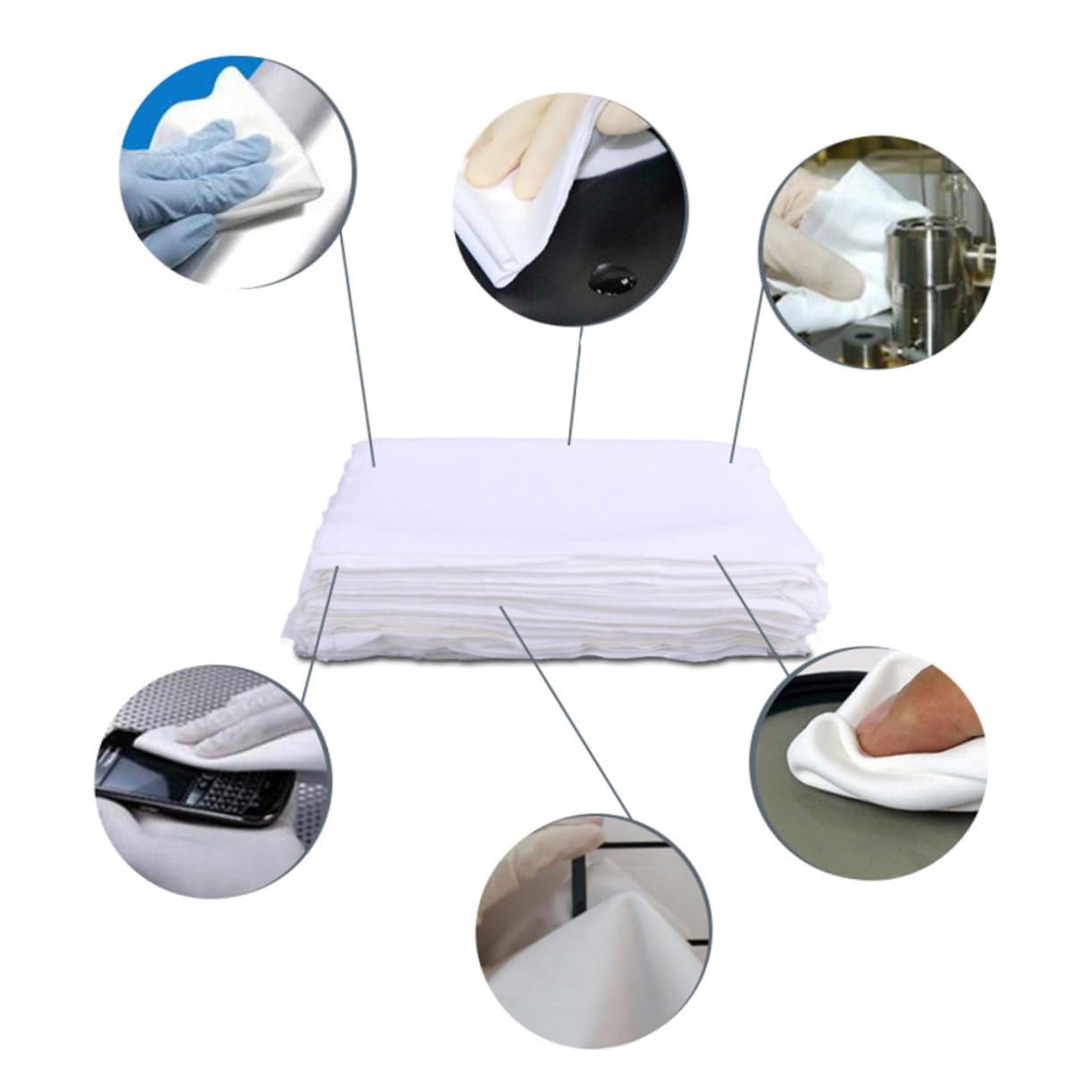 Housoutil Panni in Microfibra Antistatici per Superfici Delicate e Occhiali, 100 Pezzi in Poliestere, Assorbenti, per Assemblaggio Computer e Strumenti Ottici