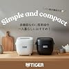 Tiger Thermos TIGER Rice Cooker, 3 cups, For Single Living, Microcomputer, Extremely Delicious Menu, Frozen Rice Menu, Bread Menu, Cooking Menu Included, Freshly Cooked, Matte Black JBS-A055KM