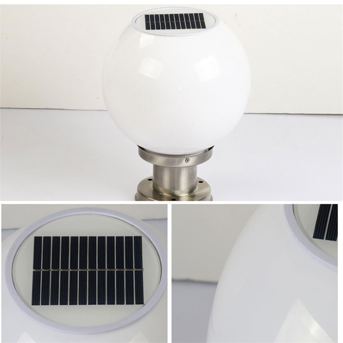 Akrylowa lampa stołowa na zewnątrz z globusem LED