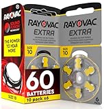 60 Batterie per Apparecchi Acustici Rayovac Misura Extra 10 Sound Fusion Technology - 10 Blister da 6 Pile