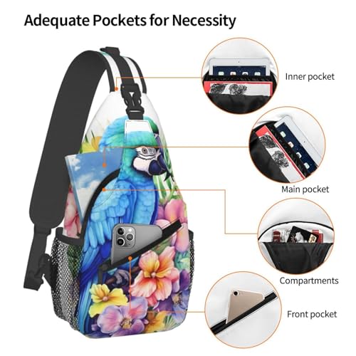 Bolso cruzado deportivo negro para adultos miniatura 4