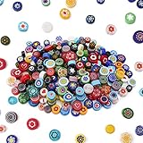 Millefiori Small Glass Beads with No Holes for Mosaic Crafts,Mosaic Supplies Mosaic Tiles for Fused...