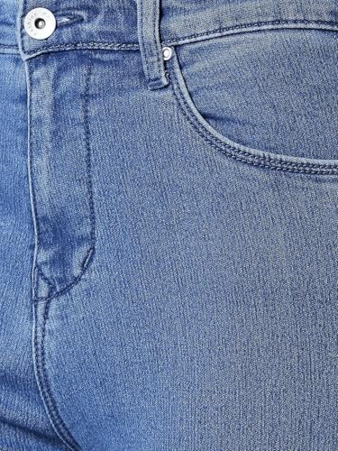 Image of TWGE - Women's Mid Rise Skinny Fit Jeans - Single Button, Stretchable Denim Pants - Ankle Length - Stylish Casual Wear