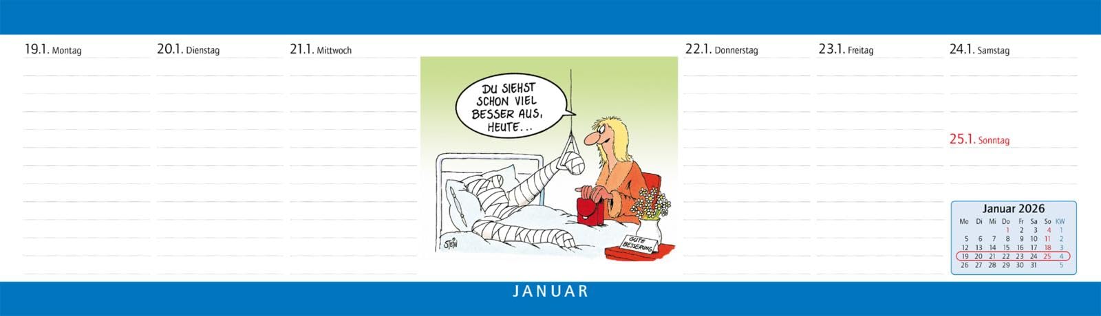 Uli Stein Wochenplaner 2026: Tischkalender