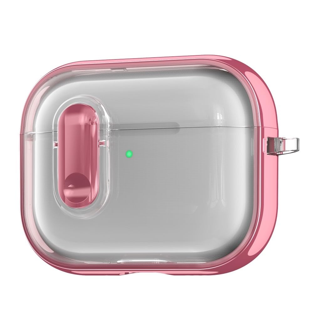 Funda AirPods Pro 3 2025 rosa rígida anticaídas para evitar pérdidas 7