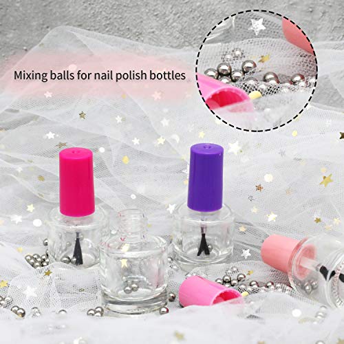 Agidea 200 Stück Nagellackmischkugeln, 316 Edelstahl, Kugellagerkugeln für ätherische Öle, korrosionsbeständig, Farbmischkugeln, 4 mm / 0,4 cm