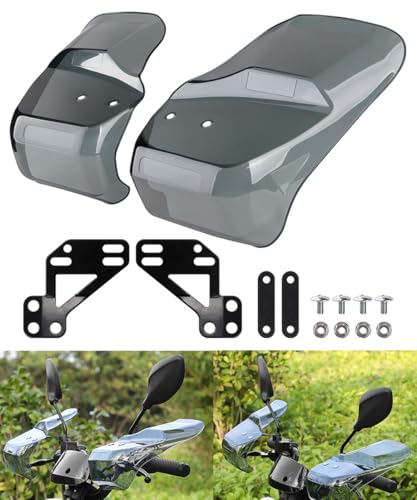 Renjzle ナックルガード バイク用 ハンドガード 汎用 風防 防寒 防護 飛び石避け 雨避け 高耐久性 ハンドルカバー スクーター用 バイク用ハンドシェルター 左右セット (ロングサイズ)