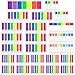 SIQUK 3600 Pezzi Segnapagina Marcatori Pagina Etichette adesive colorate Pagina Marker Flag Polka Dots and Stripes Tab Note Tab Bandiere indice fluorescente Tab, 24 set