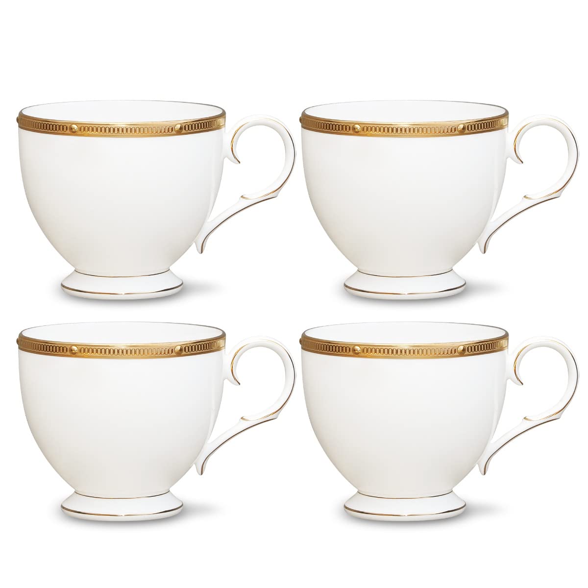 Noritake Rochelle Gold Cup, 7 oz., Set of 4 in White