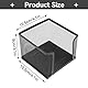 Zettelbox Office, Zettelkasten, Zettelbox aus Drahtmetall, Cube Zettelbox, Schwarz, 10,4 x 10,4 x 7,9 cm