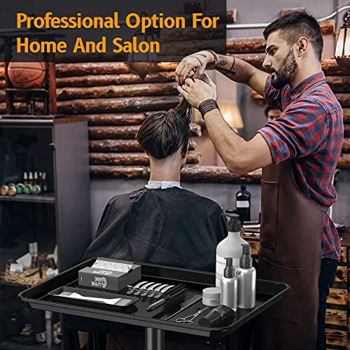 DEER BEAUTY Salon Tray on Wheels - Premium Aluminum Tattoo Tray Rolling Trolley - Adjustable Salon Service Rolling Tray Hairdresser Cart with Clinic Spa Rolling Tray Wheels - Image 8