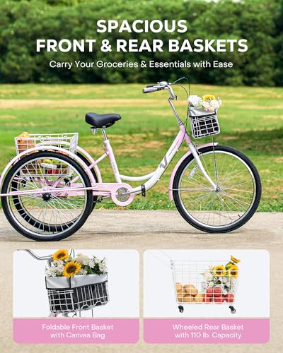 Image of VIRIBUS Adult Tricycle, Adult Electric Tricycle for Women