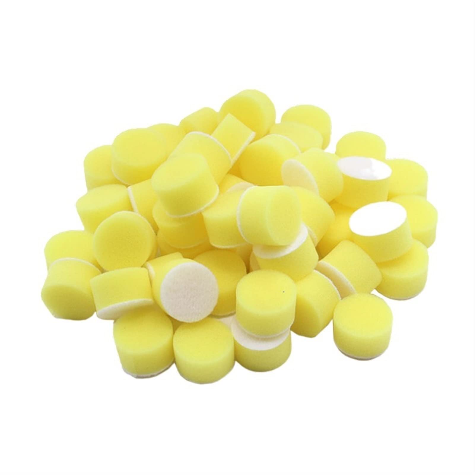 25mm 50Pcs Esponja Pulido Almohadillas de Pulido Herramientas de Pulido de Cera Áspero Medio Fino Ajuste para Pulidor de Automóviles (Color : Yellow)