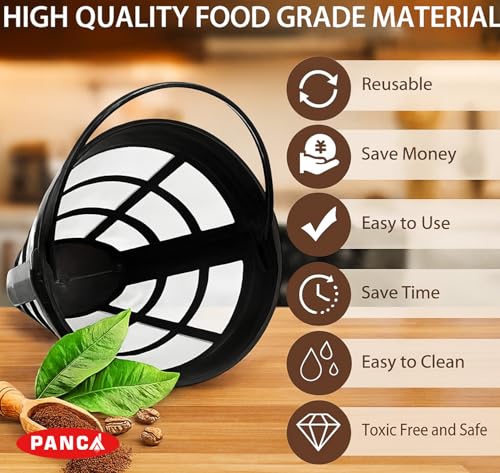 Image of PANCA Reusable Coffee Filter Basket | Mesh Coffee Strainer for Coffee Machines |Pour Over Dripper Filter | Fine Mesh Steel Filter for Moka Pot, Espresso, Drip Coffee