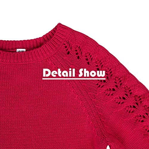 Image of Kid Nation Girls Sweaters for Teen Girls Toddler Girl Crewneck Pullover | Long Sleeve Knit Top for Casual Fall Winter Wear