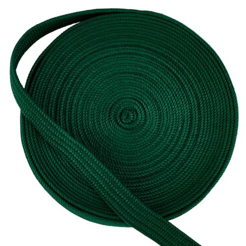 OLYCRAFT 7.7 Yards/7M Green Ito Sageo Wrapping Cord 13mm Wide Silk-cotton Blend Rope Sword Handle Cord Tsukamaki Sageo Wrapping Cord for Japanese Samurai Katana Swords Handle Rope