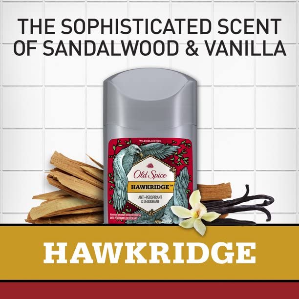 Old Spice Wild Collection Hawkridge Scent Men's Invisible Solid Anti-Perspirant & Deodorant 2.6 oz (Pack of 4)