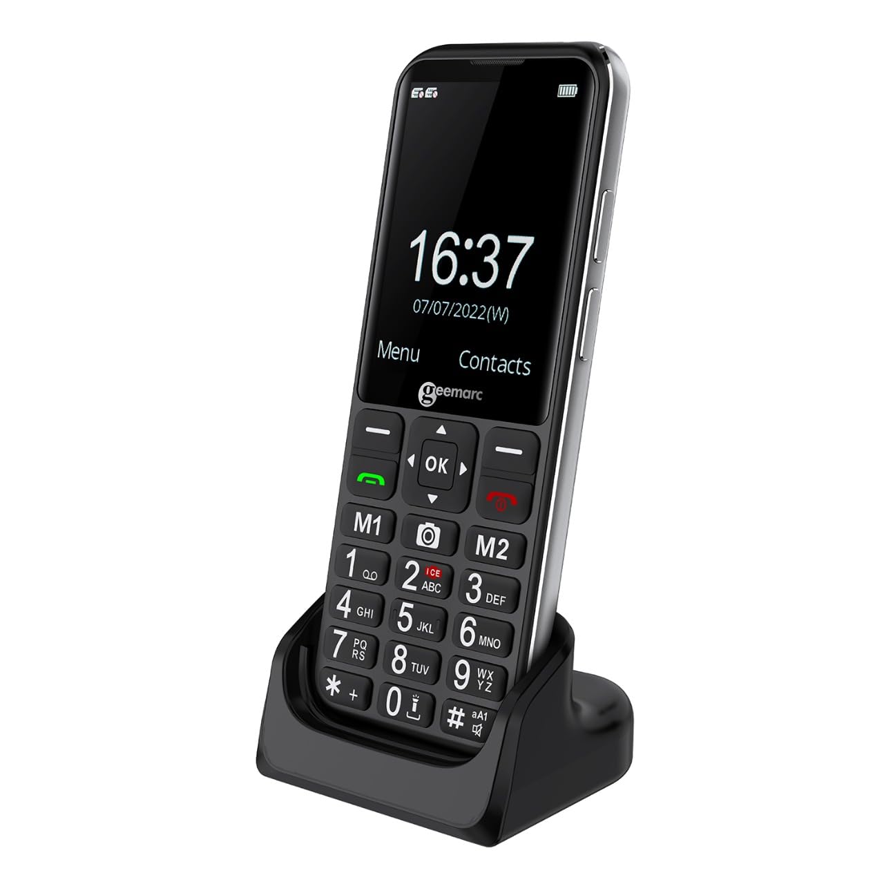 Geemarc CL8600-4G - Teléfono móvil para Personas Mayores con Teclas Grandes, función SOS y Botones de Memoria de un Solo Toque, Compatible con Bluetooth y audífonos, para Personas con discapacidad