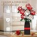 OKKIDY Roses Flowers Bouquet Building Set for Adults with Vase, Red Rose Artificial Flower Botanical Collection Plant Toy Kit, for Her Women Wife Mom, Home Decor(841PCS)