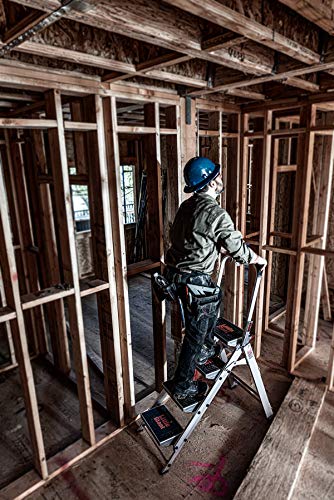 Little Giant Ladder Systems 10410BA Safety Step Ladder Four Step with Bar, 2 x 11-Inch