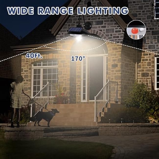 Barn Light Gooseneck Solar Porch Shed Light 3000K Black Upgraded Auro B