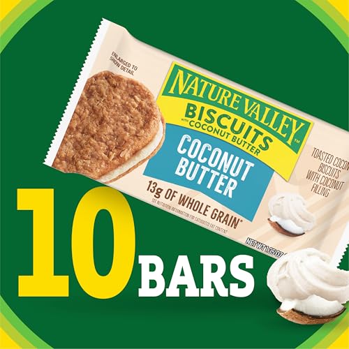 Image of Nature Valley Biscuit Sandwiches, Coconut Butter, Snack Bars, 10 Bars, 13.5 oz