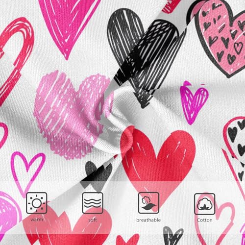 Joisal Toddler Girls Underwear 2t Cotton Little Girl Panties Bright Undies Kids Briefs Valentine Hearts3