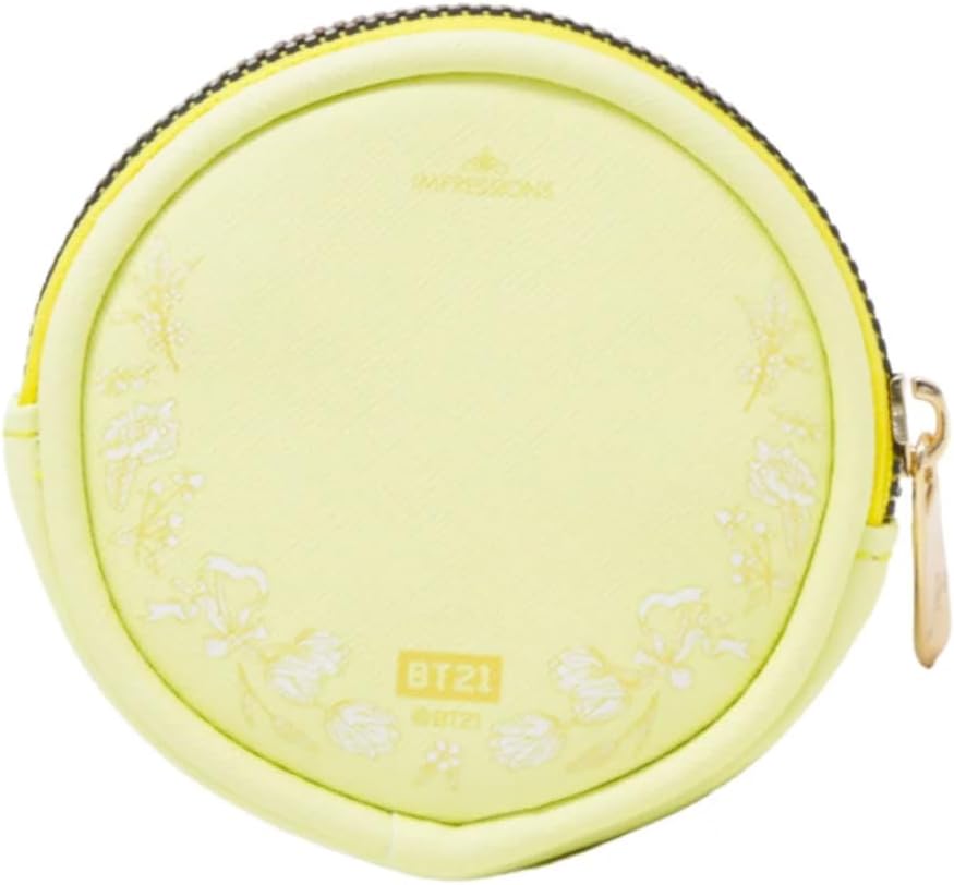 Impressions Vanity BT21 3-PC. Makeup Bag Set with Large, Medium, and Small Pouches, Makeup Organization with Inner Slip Pocket, Clear PVC Material, Travel Cosmetic Bag for Women's Daily Essentials