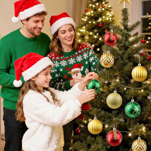 Boules de décoration de Noël classiques et durables accessoires haut de gamme pailletés