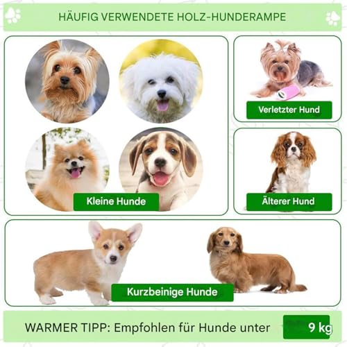 Mihauuke Hund Rampe - Hundetreppen Haustierstufen | Rampe Für Ältere Und Verletzte Tiere, Katzen, Schonende Stufen Für Couch, Sofa, Wohnzimmer, Schlafzimmer