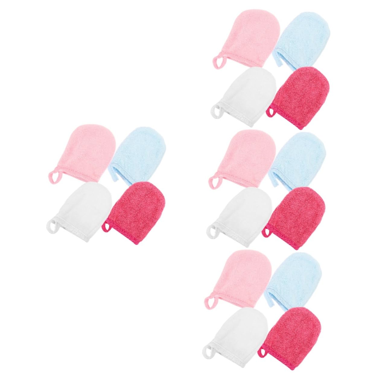minkissy 16pezzi Guanti Struccanti Microfibra Per La Pulizia Del Viso Da Riutilizzabili e Delicati Per Rimuovere Makeup Perfetti Per Uso Quotidiano e Viaggi