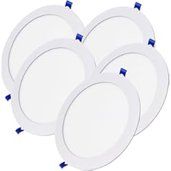 Paneles Calados En Mdf LED ATOMANT DWL LED 20W 225mm 1800lm, Color Blanco Calido (3000K), 5 uds de Panel Redondo Downlight Empotrable
