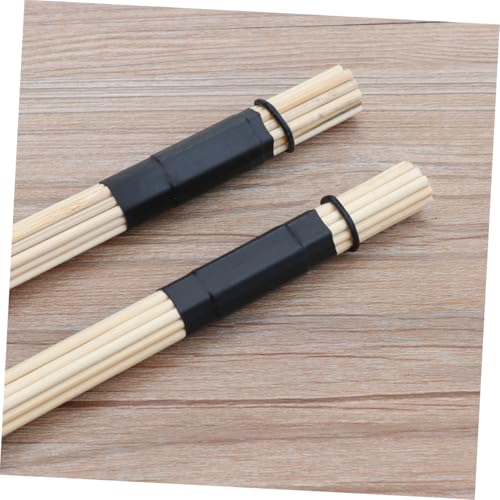 Baquetas de varillas ligeras de bambú para jazz y música folk negras para tocar con volumen ligero y presentaciones miniatura 3