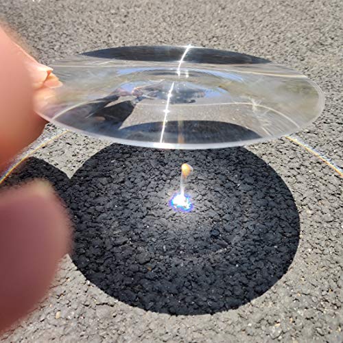 Image of Fresnel Lens, Diameter 150mm (5.9''), Focal Length 70mm, Acrylic Lens (not Glass), for Physics Classroom Education, Solar Heating, Magnifiying. (Focal Length 70mm)