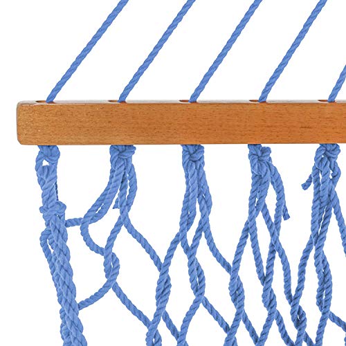 Original Pawleys Island 13Dccb Large Coastal Blue Duracord Rope Hammock With Extension Chains & Tree Hooks, Handcrafted In The Usa, Accommodates 2 People, 450 Lb Weight Capacity, 13 Ft. X 55 In. #TOP2