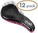 Hair Tamer Pink Zebra "Ergo" Detangling Hair Brush 12 Pack